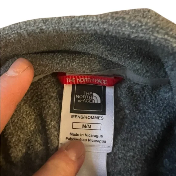 The North Face gray fleece quarter zip - Picture 2 of 4